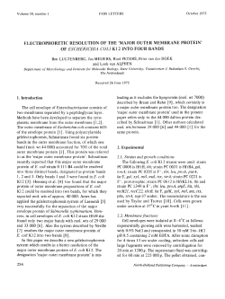 OF ESCHERICHIA COLZ K12 lNT0 FOUR BANDS