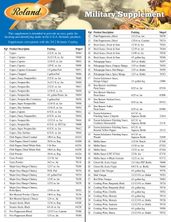 This supplement is intended to provide an easy guide for locating