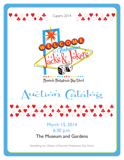 Auction Catalog - Riverside Presbyterian Day School