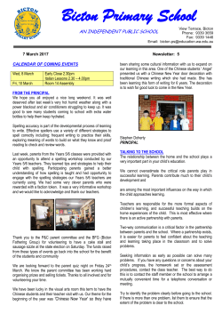 Newsletter 5, 7 March. 2017