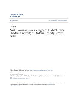 Nikki Giovanni, Clarence Page and Michael Dyson Headline