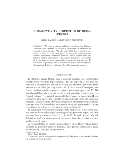 Commutativity properties of Quinn spectra - Ruhr