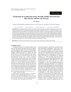Prospecting for geothermal energy through satellite based thermal