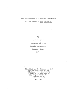 THE DEVELOPMENT OF LITERARY NATURALISM IN KATE