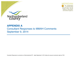 Consultation responses to Ministry comments