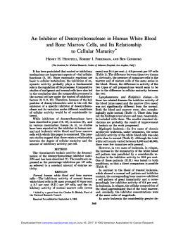 An Inhibitor of Desoxyribonuclease in Human White Blood and Bone