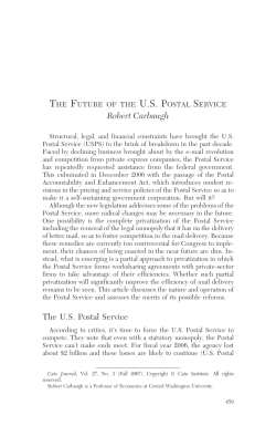 US Postal Service - Semantic Scholar