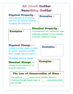 states of matter close notes student version