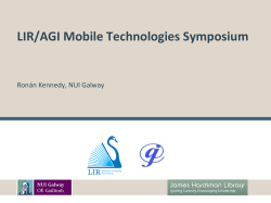 LIR/AGI Mobile Technologies Symposium
