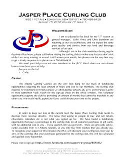 aug 2016 - Jasper Place Curling Club