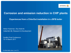 Corrosion and emission reduction in CHP plants