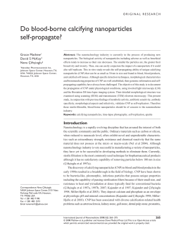 Do blood-borne calcifying nanoparticles self-propagate?