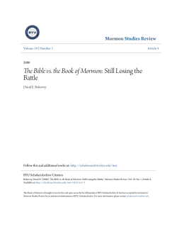 The Bible vs. the Book of Mormon: Still Losing the Battle