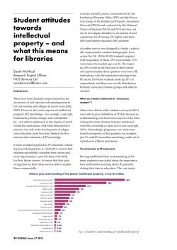 Student attitudes towards intellectual property – and what