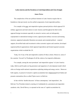 Latin America and the Paradoxes of Anti