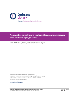 Preoperative carbohydrate treatment for enhancing recovery after