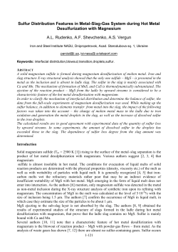 Sulfur Distribution Features in Metal-Slag