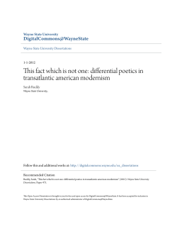 differential poetics in transatlantic american modernism