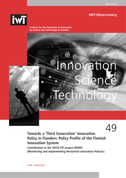 49 Towards a Third Generation Innovation Policy in Flanders