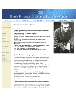 Holocaust Myth and Fact - Eagle Feather Research Institute