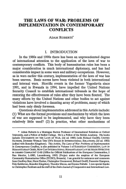 Problems of Implementation in Contemporary Conflicts