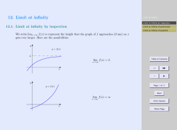 12. Limit at infinity