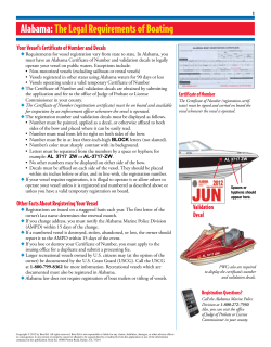 Alabama:The Legal Requirements of Boating