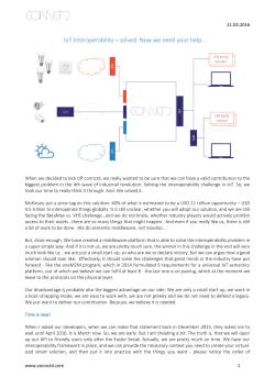 IoT Interoperability &ndash; solved. Now we need your help&hellip;