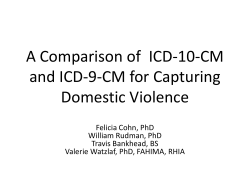 A Comparison of ICD-10-CM and ICD-9