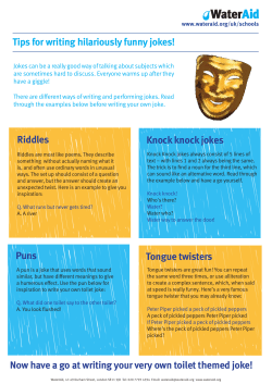 Tips for writing hilariously funny jokes
