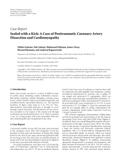 Case Report Sealed with a Kick: A Case of Posttraumatic