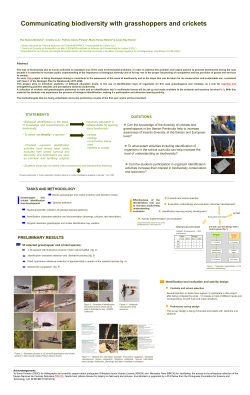 Communicating biodiversity with grasshoppers and crickets