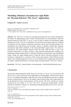Modelling Miniature Incandescent Light Bulbs for