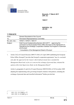 7283/17 RR/dk 1 DGD 1C 1. Article 23(2) of Council Decision 2009