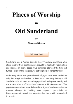 Places of Worship Old Sunderland