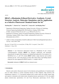RBAP, a Rhodamine B-Based Derivative: Synthesis, Crystal