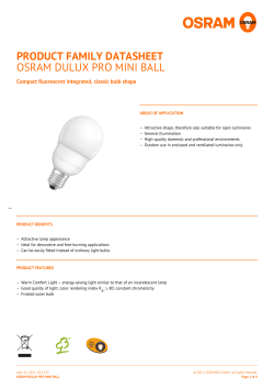 product family datasheet osram dulux pro mini ball