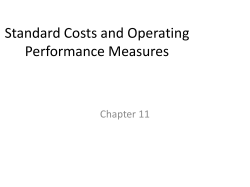 Standard Costs and Operating Performance Measures