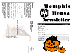 October - Memphis Mensa