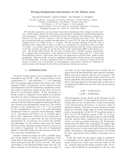 Testing fundamental interactions on the helium atom