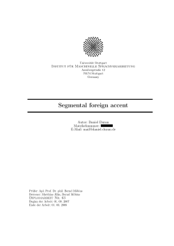 Segmental foreign accent