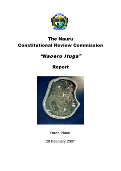 The Nauru Constitutional Review Commission