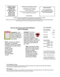 How can you improve your level of fitness? The FITT Principle