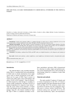 BNP AND NGAL AS EARLY BIOMARKERS IN CARDIO
