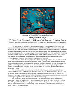 Essay by Jade Hays 1 Place (tie), Division 2, 2014 Jerry Tollifson Art