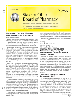News State of Ohio Board of Pharmacy