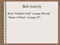 2/23 WWI Lecture/Note - St. Mark`s Boise