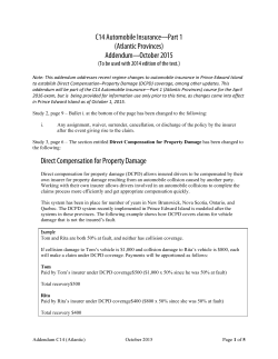 Addendum----October 2015 Direct Compensation for Property