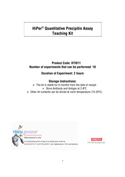 HiPer® Quantitative Precipitin Assay Teaching Kit