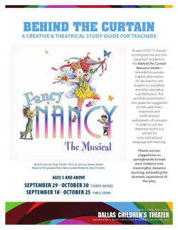 behind the curtain - Dallas Children`s Theater